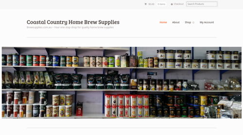Coastal Country Home Brew Supplies Website Subscription